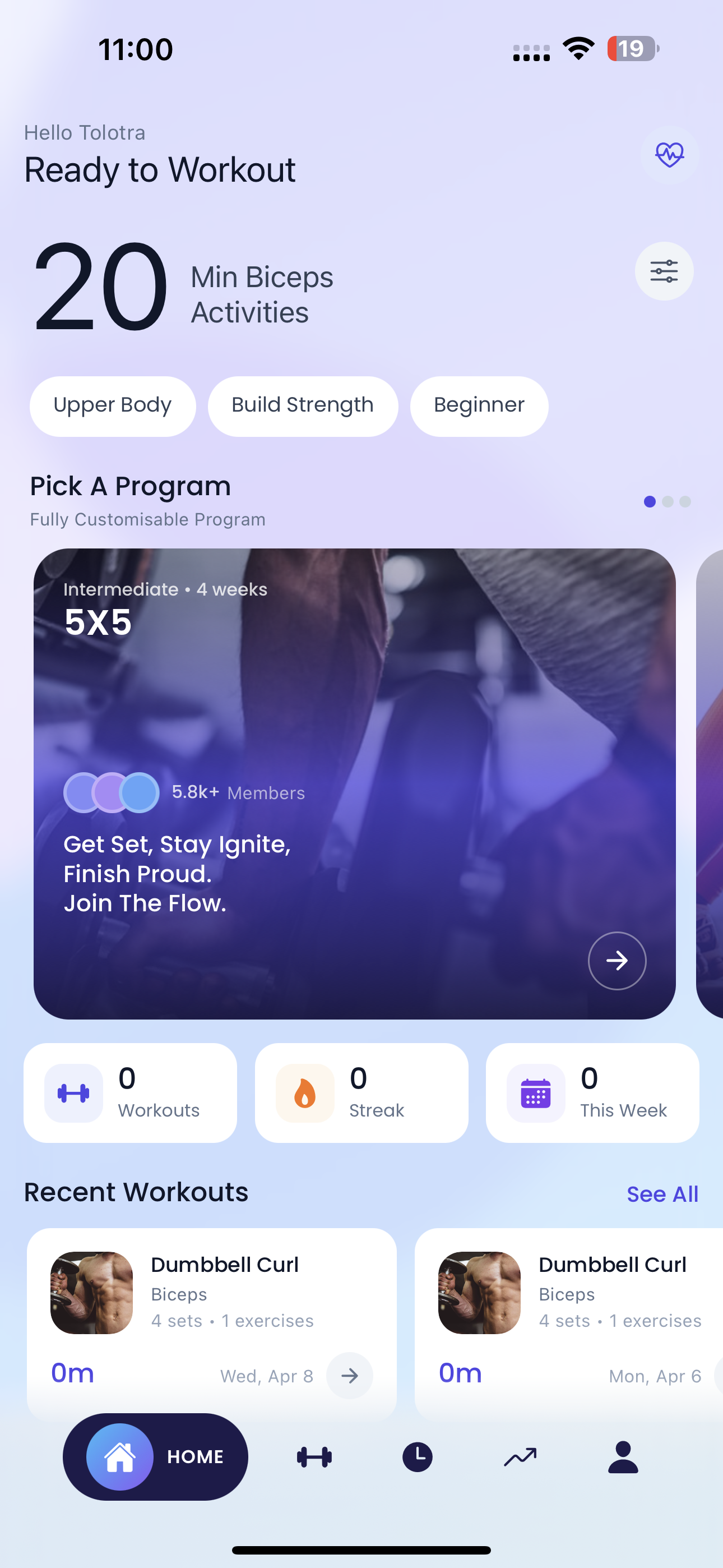 GymApp screenshot